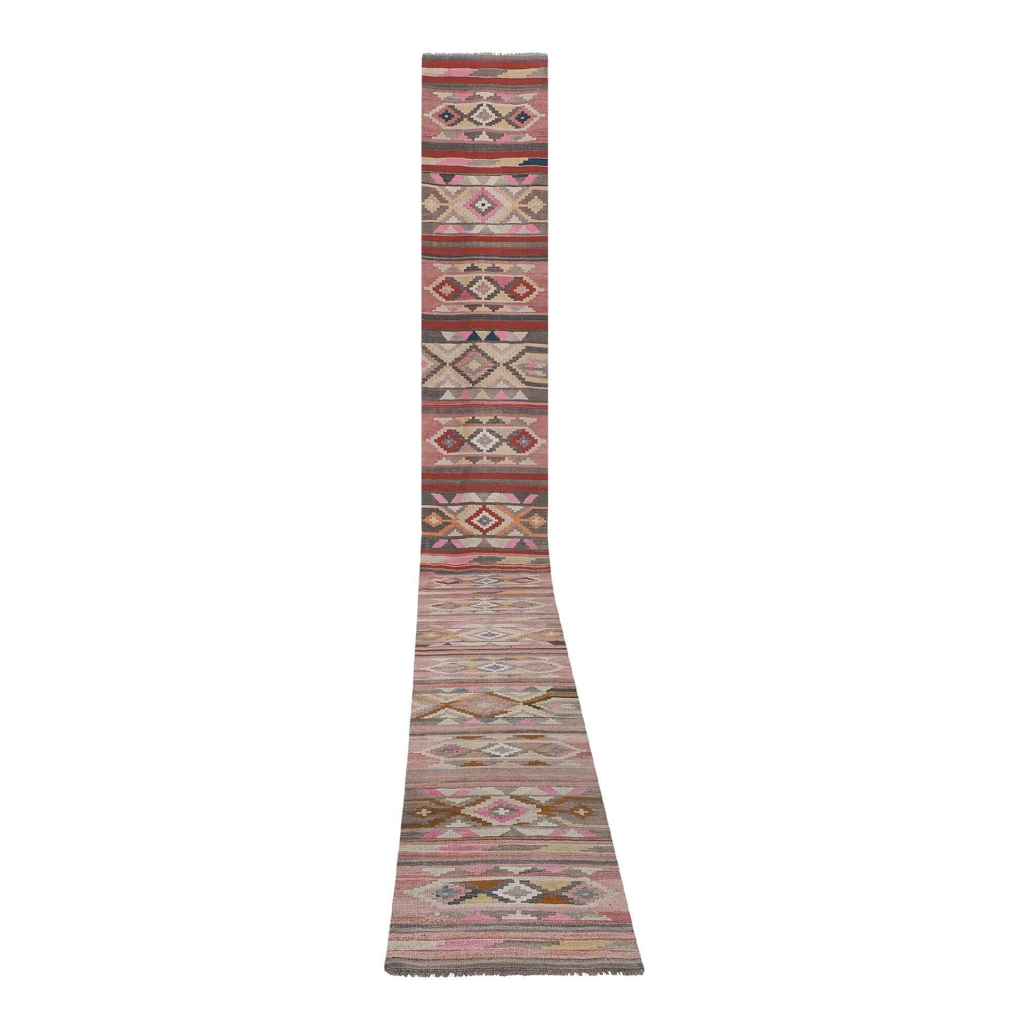 Vintage Turkish hallway rug 79x685 cm