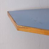 Vintage 1950s floor-to-ceiling corner cabinet in wood italian design