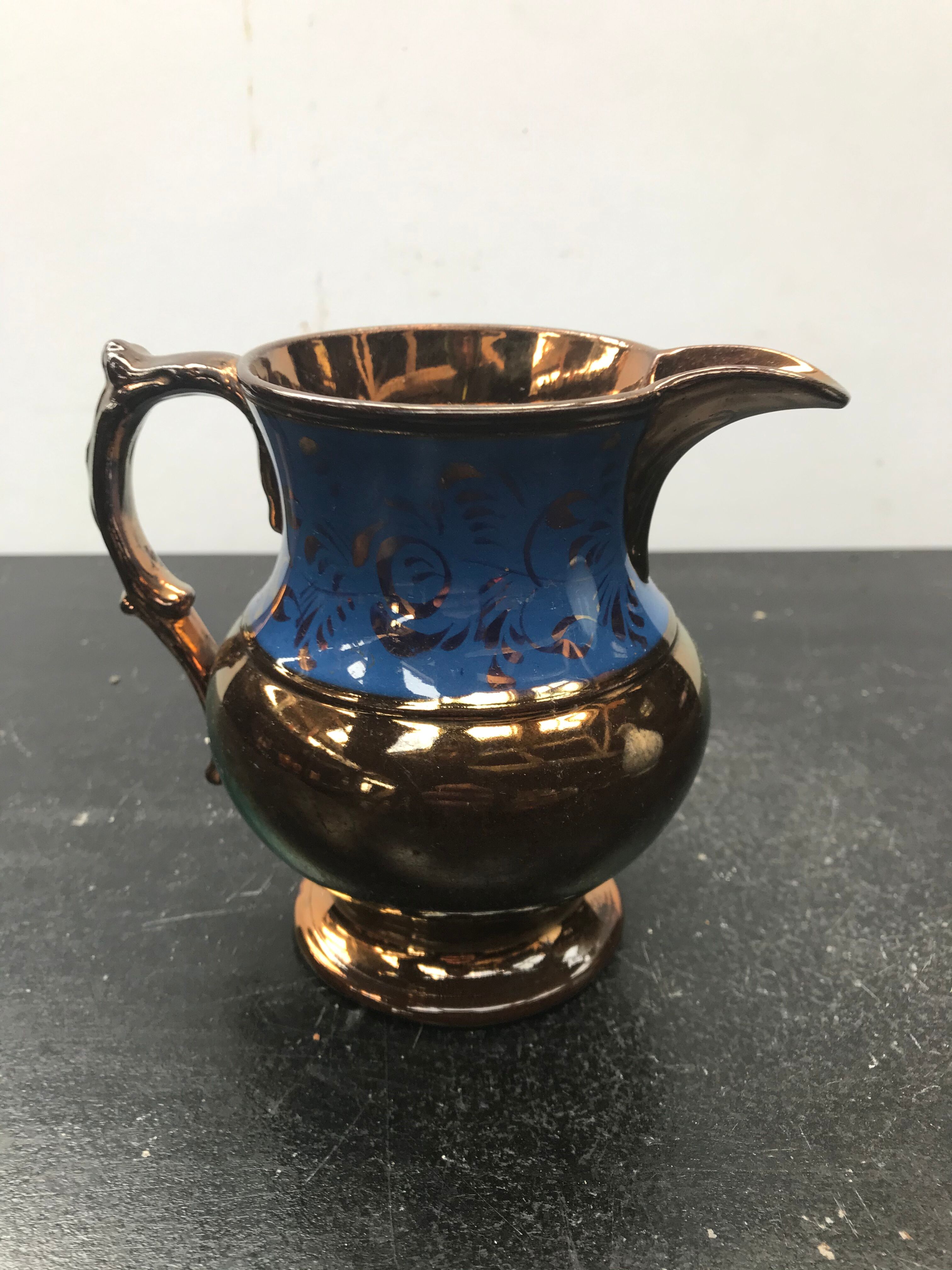 Former jersey pitcher golden ceramics - vintage blue