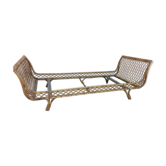 Vintage rattan sofa bed