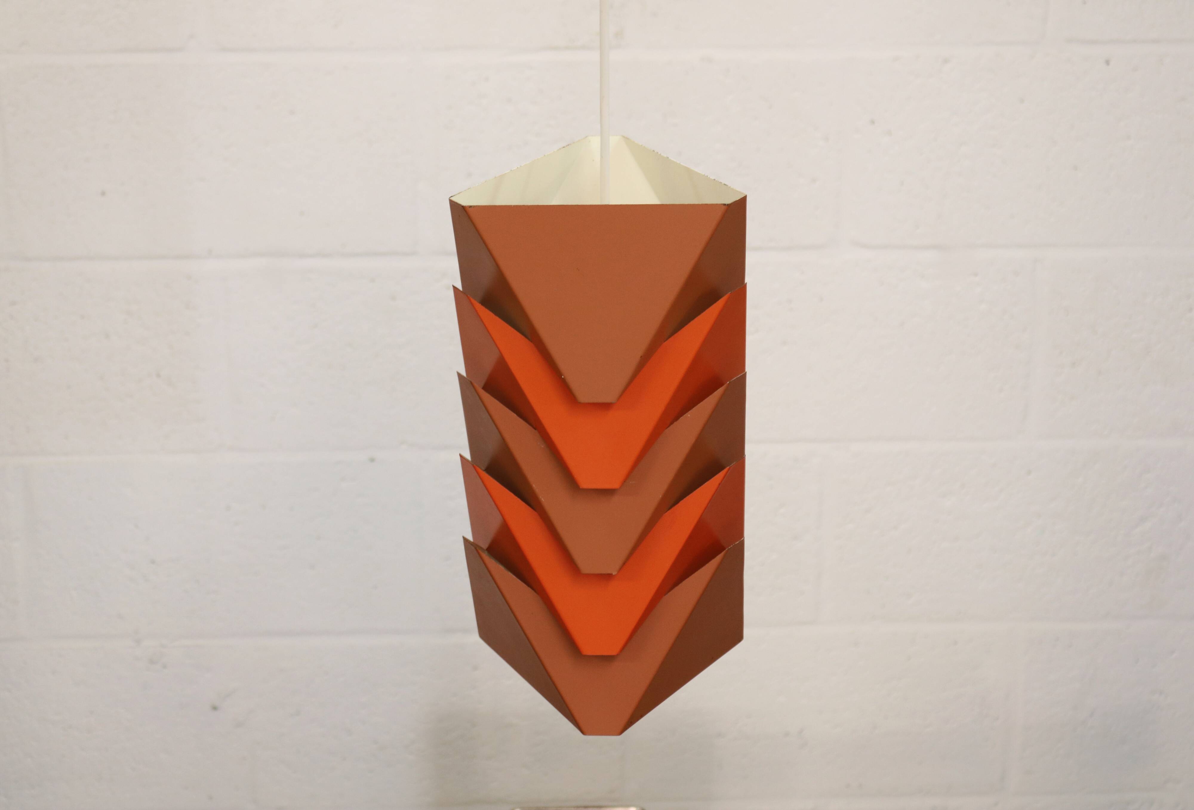 Mid Century Ekko Metal Pendant Lamp by Louis Weisdorf for Lyfa, Denmark, 19
