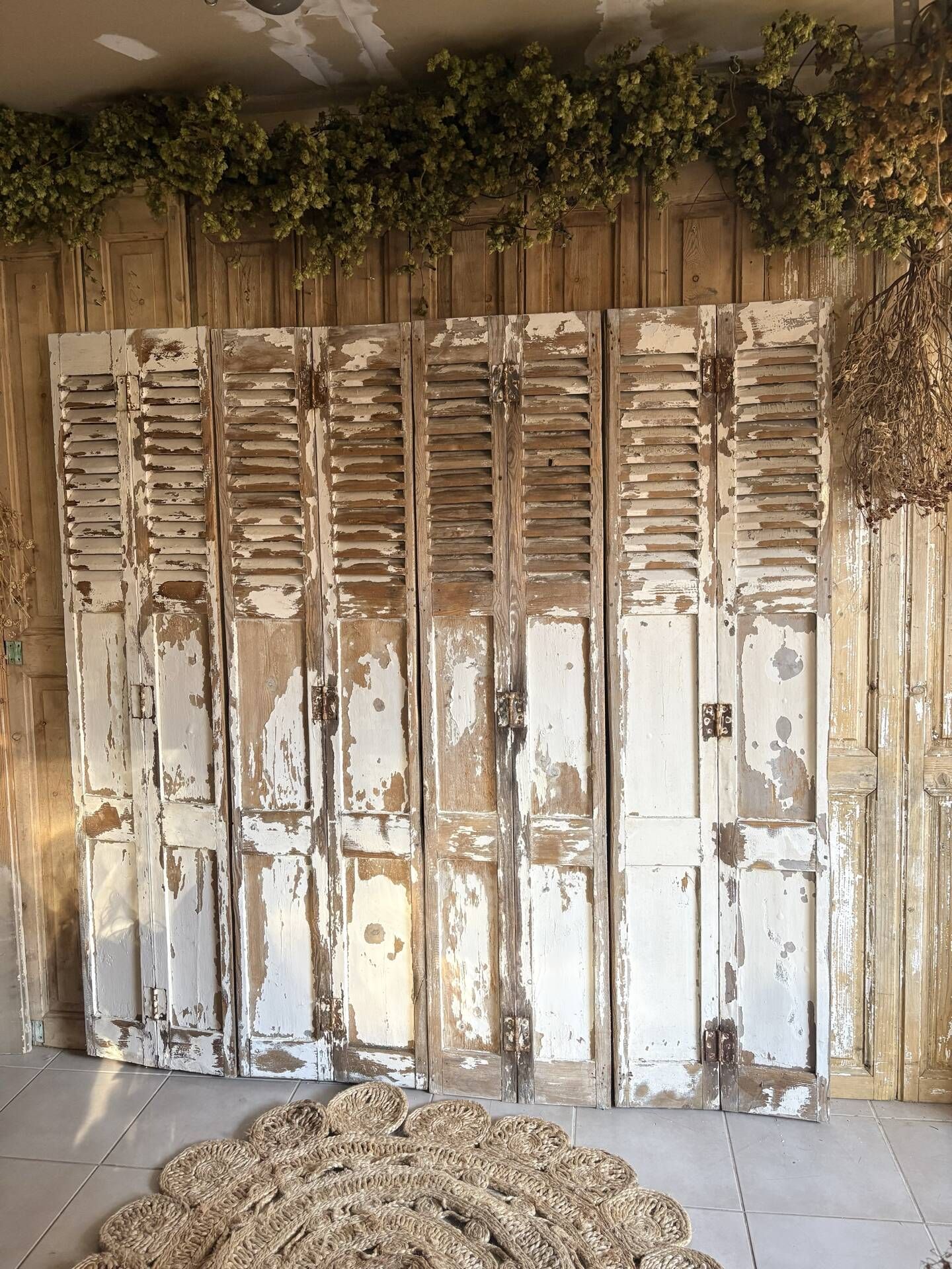 Set of old wooden shutters