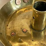 LOW HAND BRASS CANDLESTICK ANTIQUE