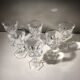 Lot de 6 verres à digestif en cristal taillé à pieds octogonales début XX siècle