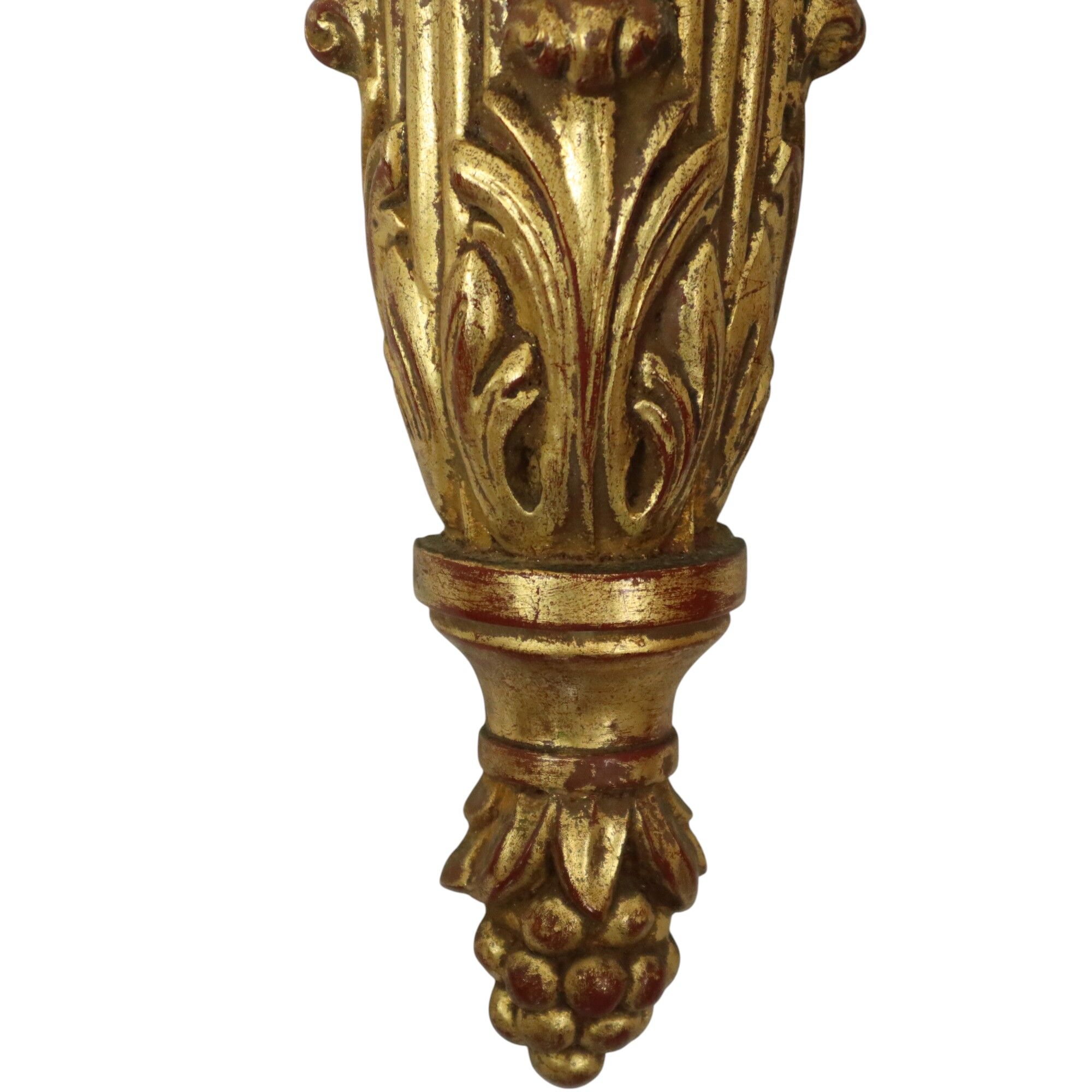 Gilded Baroque Style Mirror With Console Acanthus France