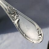 12 Apollo silver metal spoons in Transition Louis XV XVI style
