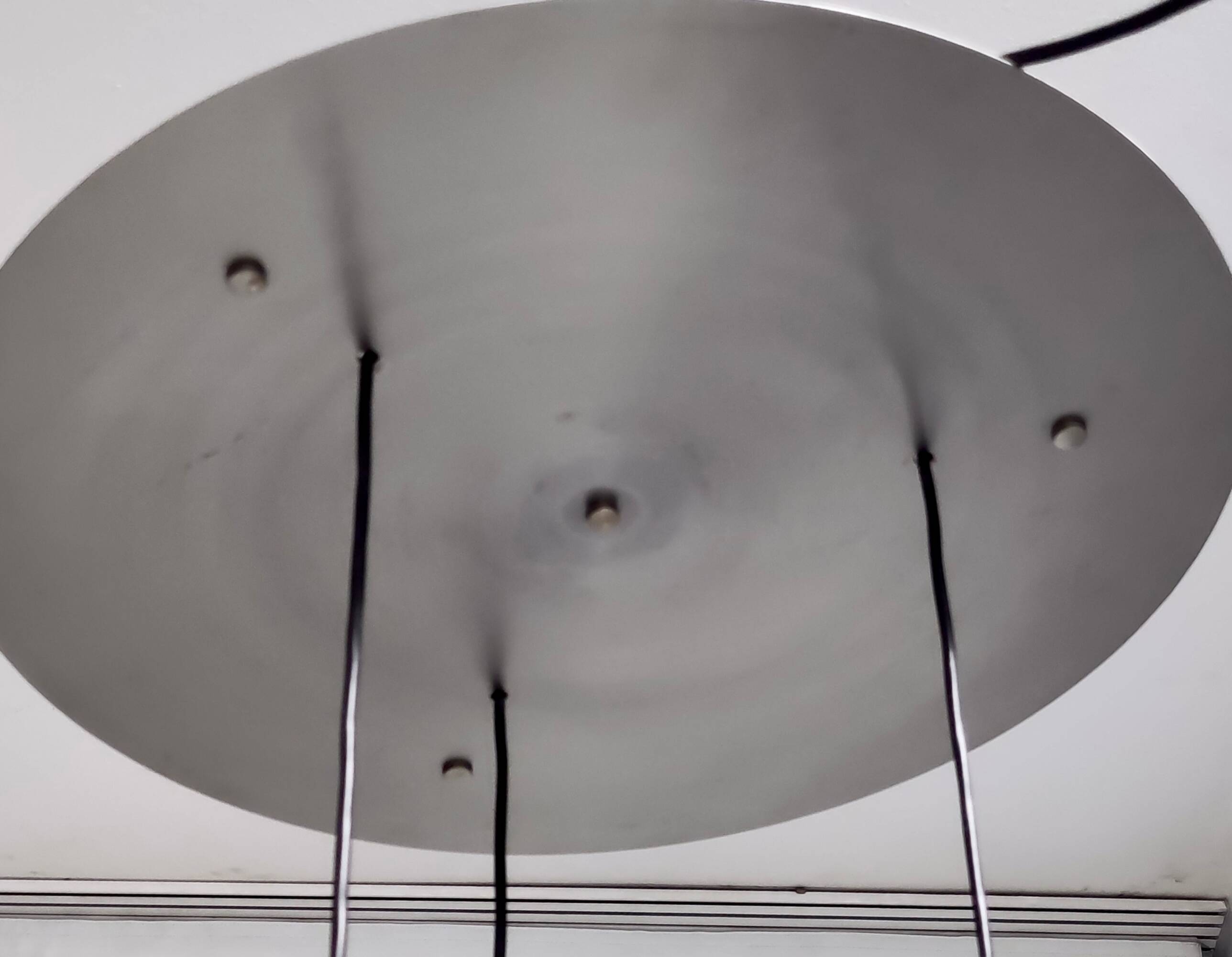 Murano Glass and Varnished Metal 3-Light Pendant by Toni Zuccheri for Venini