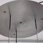 Murano Glass and Varnished Metal 3-Light Pendant by Toni Zuccheri for Venini