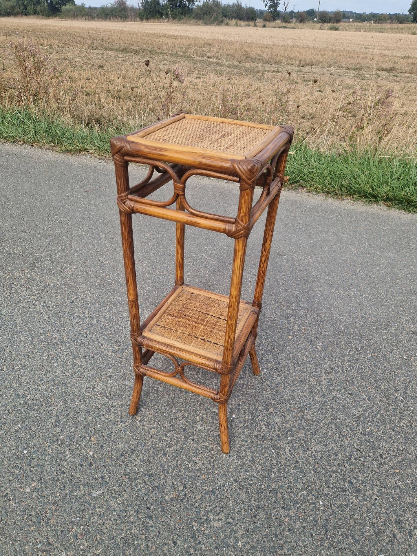 Vintage rattan stool