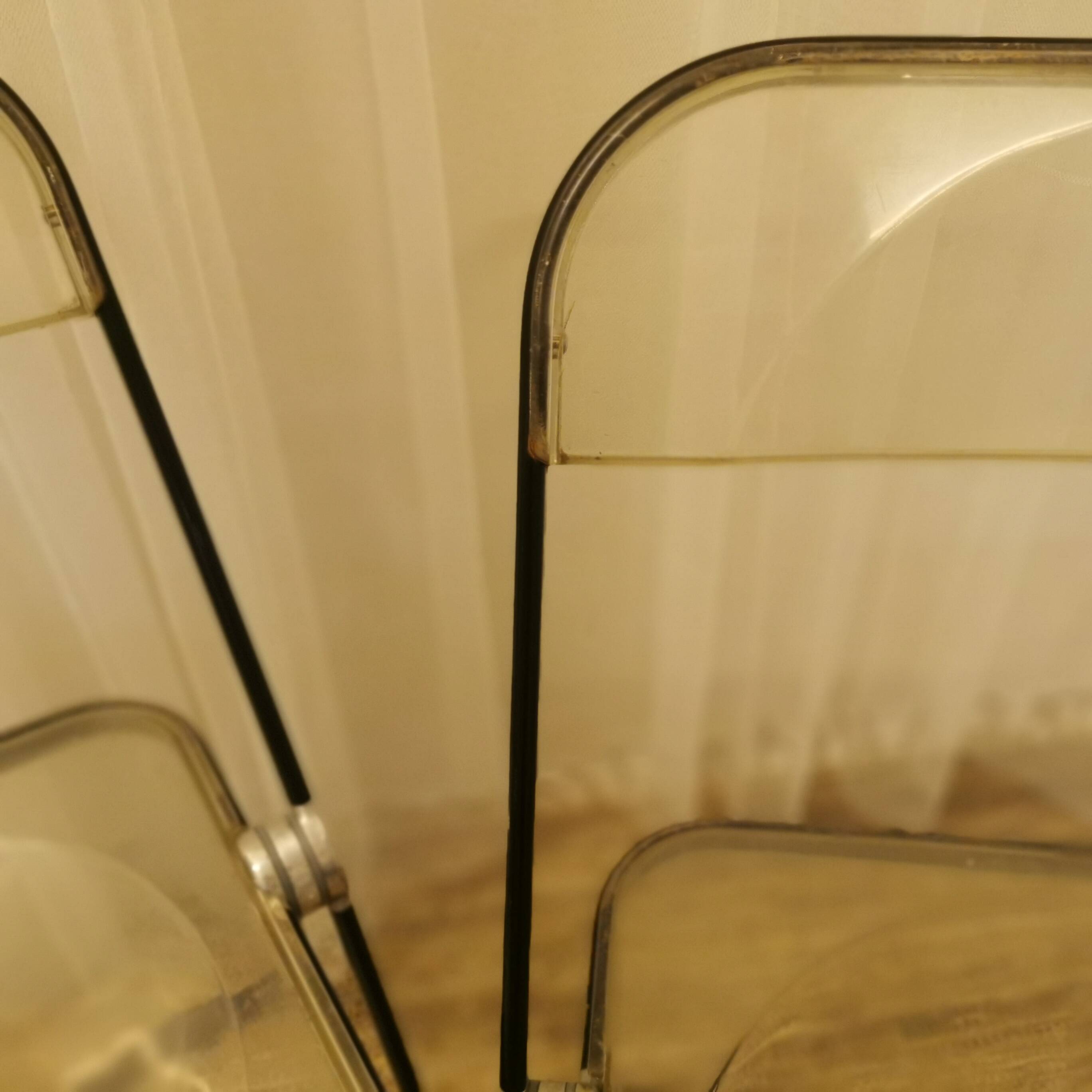 Plexiglass folding chairs