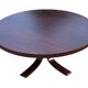 Vintage round coffee table in rosewood veneer, 60s design