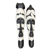 Lot de Masques Fang du Cameroun –Art Africain en Bois |Décoration Africaine
