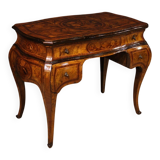 Lombard dressing table in marquetry in Louis XV style from the 20th century.
