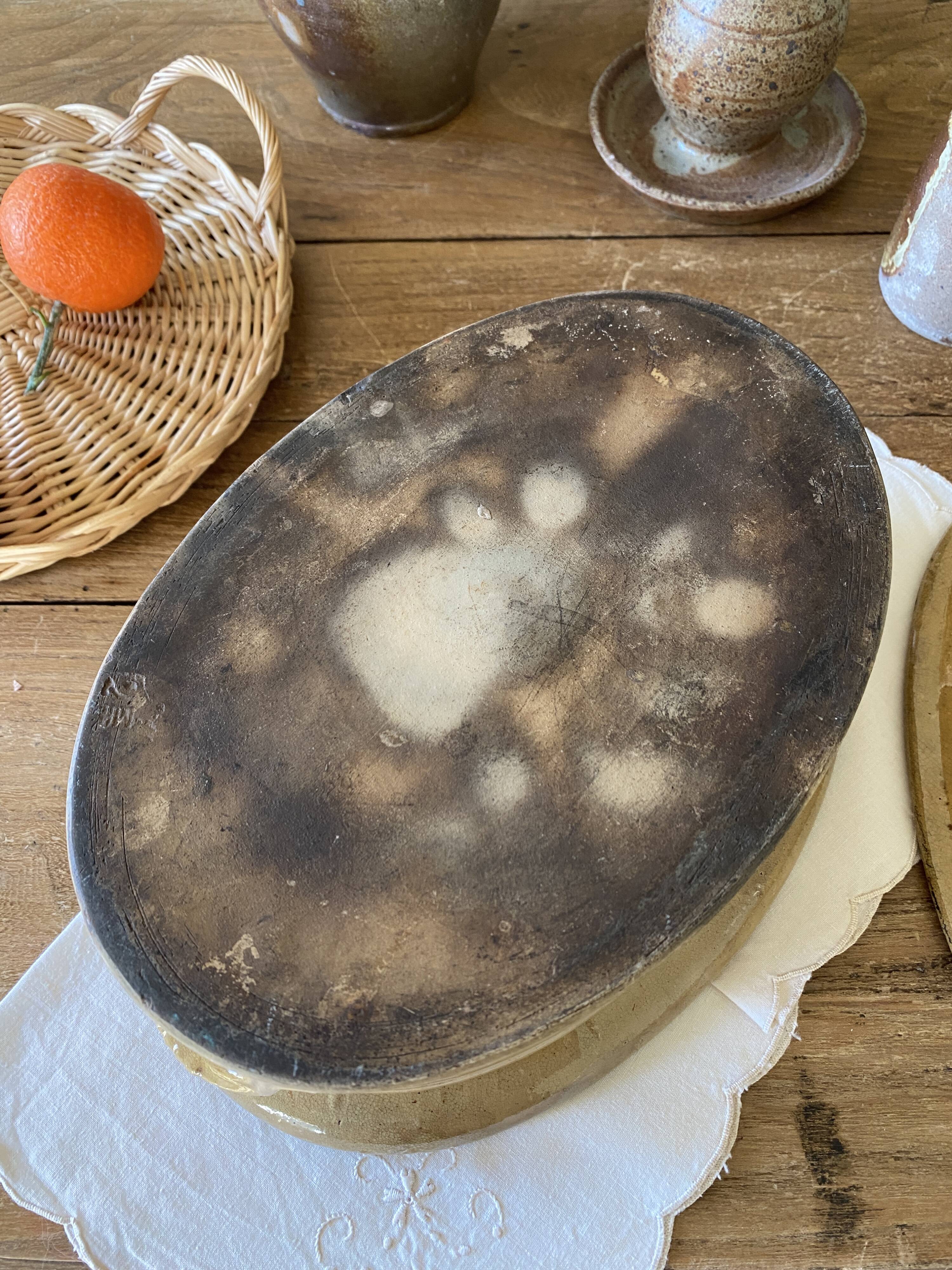 Antique glazed earthenware terrine