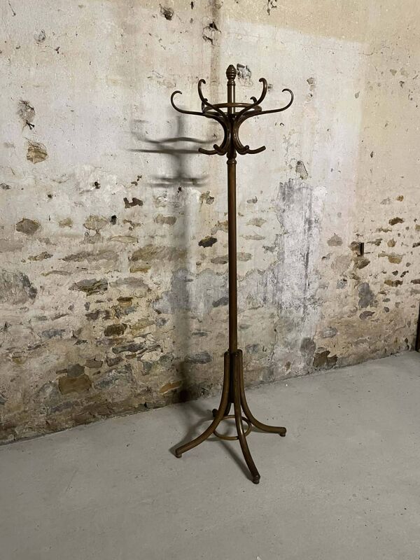 Porte-manteau en bois cintré style Thonet – porte manteau sur pied