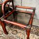 Vintage rattan phone cabinet