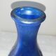 Blue glass bottle, engraved molded