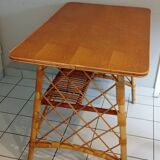Old vintage rattan desk Lois Sognot