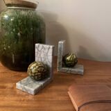 Art Deco Marble and Onyx Bookend