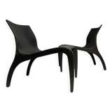 A pair Minimalist bent plywood lounge chairs