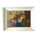 Painting, still life, flower, roses bouquet