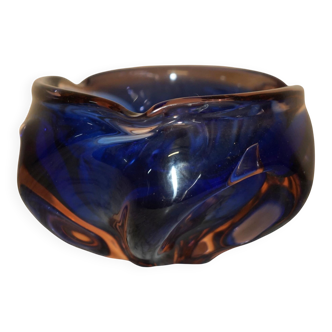 Decorative glass floral bowl