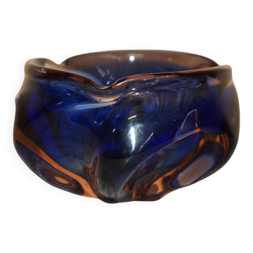 Decorative glass floral bowl