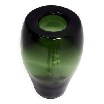 1930s Green Vase by Andries Copier for Glasfabriek Leerdam