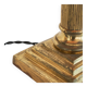 Neoclassical column table lamp in patinated brass