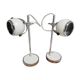 Lampes eye ball blanche et métal chromé