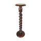 Saddle or walnut pedestal turned in twist