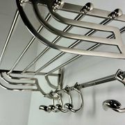 Hotel coat rack in shiny chrome aluminum long 79cm