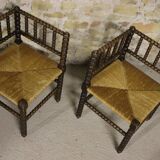 Pair of mulched chairs