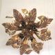 Floral metal ceiling lamp design MM Lampadari 70s