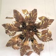 Floral metal ceiling lamp design MM Lampadari 70s