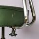 Chaise pivotante en skaï vert et acier chromé, Pullman, 1960