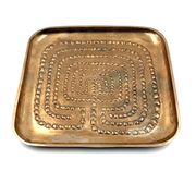 Modern solid brass tray / vide poche, Atelier Ventrella Italy 1980s