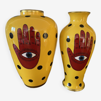 Kare Design vase  jaune main rouge 39cm Kare Design