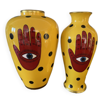Kare Design vase  jaune main rouge 39cm Kare Design