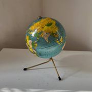 Vintage Metal Globe World Maps Tarides Paris