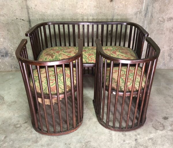 Canapé & 2 fauteuils, Josef Hoffman & J&J Kohn