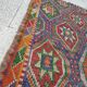 Vintage Turkish kilim, handwoven, 186x227 cm.