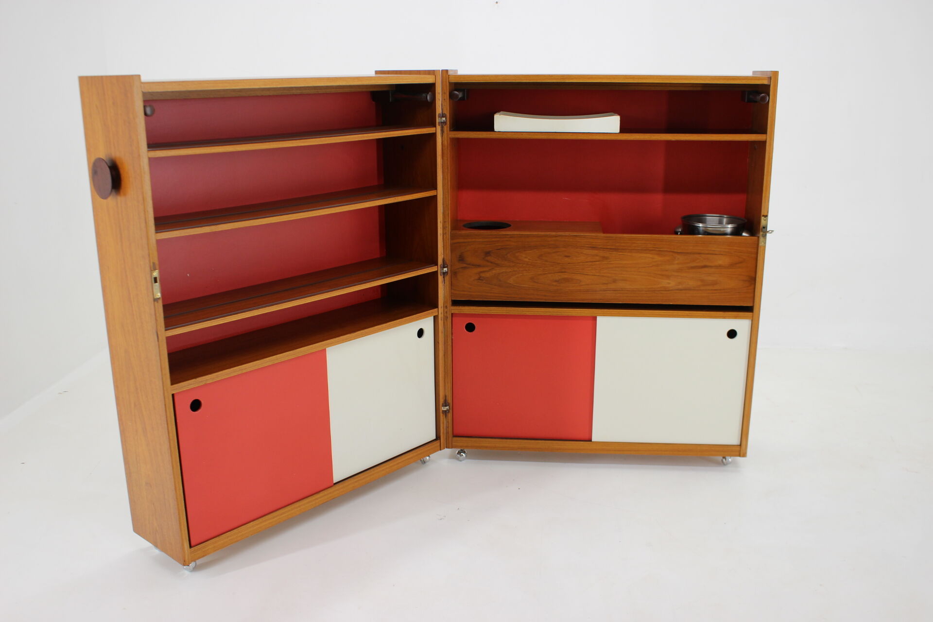 Teak folding bar by Johannes Andersen, Denmark 1960