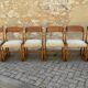 Six vintage sled chairs model Luge design from the 1960s by Baumann.