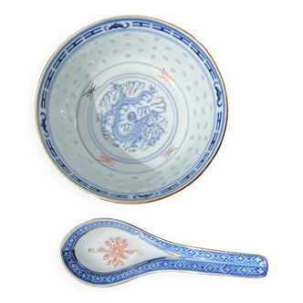 Bol porcelain de Chine et sa cuillère