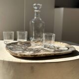 Very large pocket or dish in petrified wood