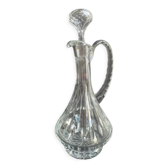 Decanter in blown and cut crystal