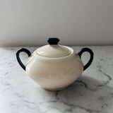 Bicolour porcelain sugar bowl