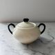 Sucrier en porcelaine bicolore 
