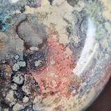 Vase laque line verre églomisé pièce unique fabriquée à la main en france